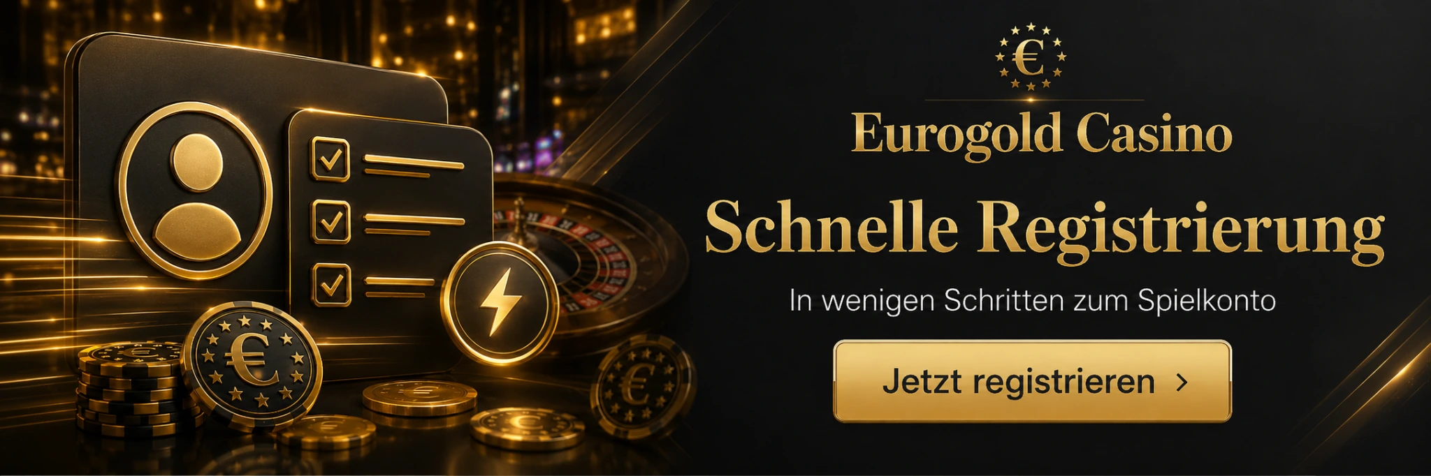 Eurogold Casino schnelle Registrierung zum Spielkonto